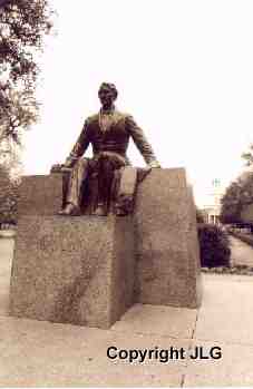 Statue with Pat Neff Hall on Right 