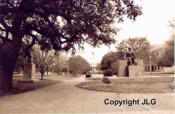 Between Statues down Founders Mall