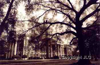 Pat Neff Hall thru Trees from left