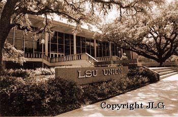 LSU Union with Sign