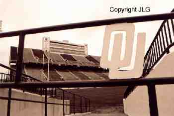 Memorial Stadium "OU" on Gate 