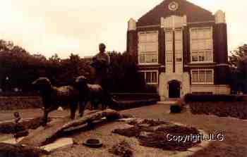 Sheep Statue at Business Bldg. 